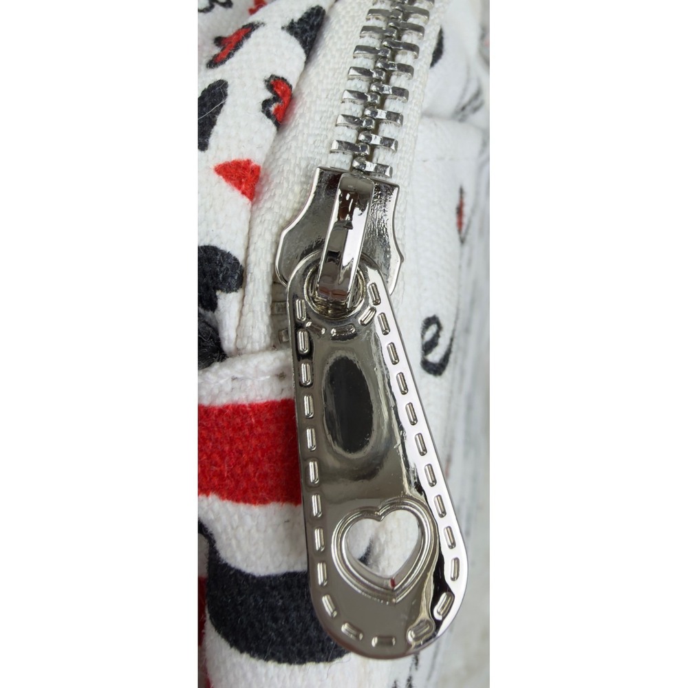 Brighton Love Scripted Canvas Crossbody Camera Bag Heart Striped Sporty Travel - Picture 7 of 9